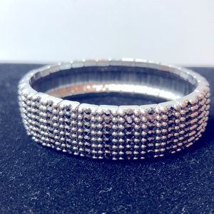 Iridescent Stretchy Bracelet Embellished with Rhinestones